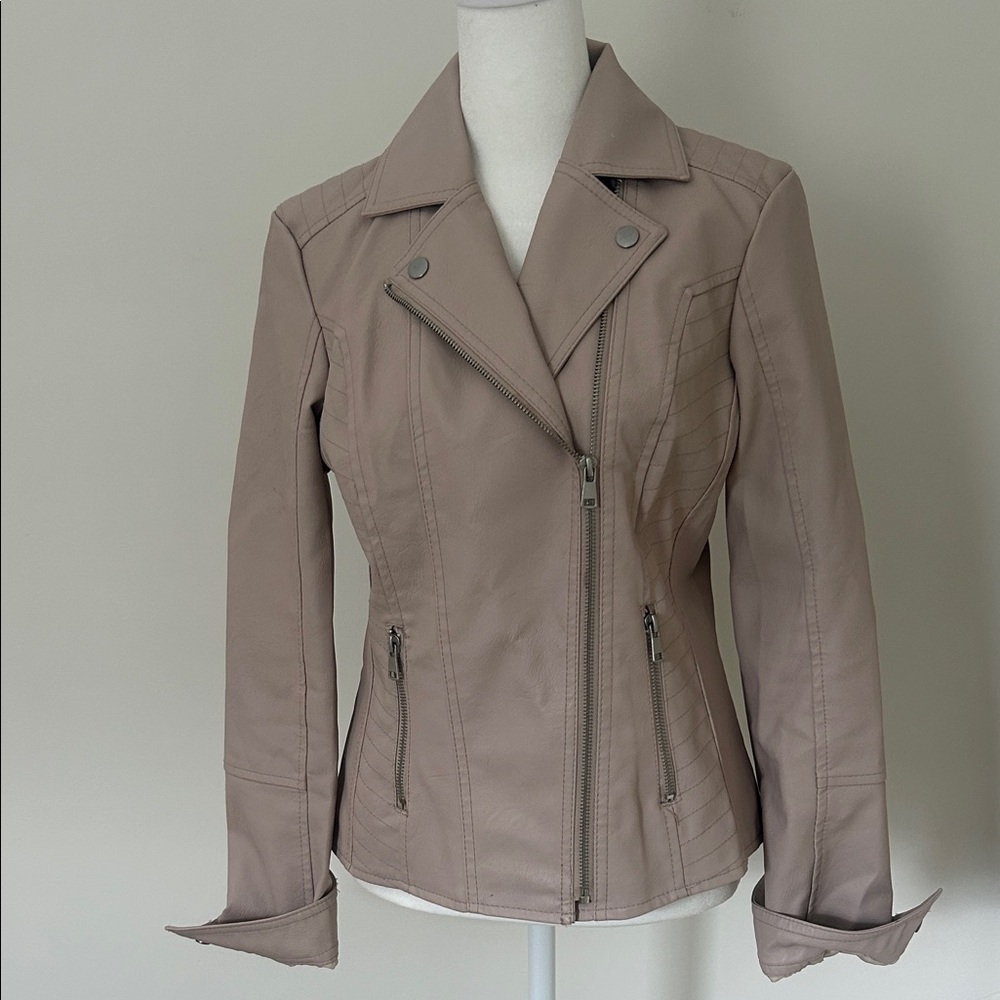 Small Blush Moto Jacket